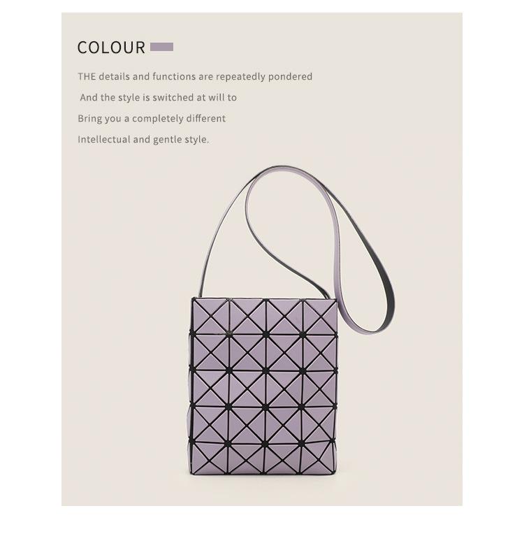 2024 Geometric Rhombus Mini Tote & Shoulder Messenger Bag
