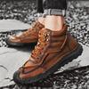 Autumn Winter Handmade Men Boots Shoes Comfortable Ankle Boots Casual Moccasins Tooling Leather Shoes
