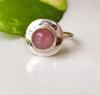 Natural  Pink Tourmaline Gemstone 925 Sterling Silver Designer  Ring Size 5.5 US