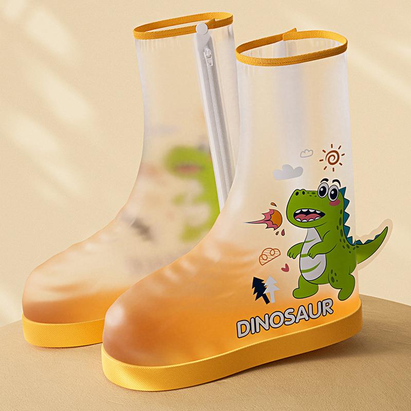 Fashion Fashion Dinosaur Shoe Covers Kids Waterproof Overshoes Child Washable Anti Skid Shoe Covers Boy Girl Durable Reusable Galoshes