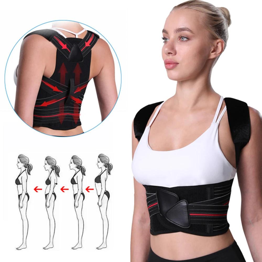 Adjustable Posture Corrector Back Support Shoulder Brace Spine Corrector Postural Fixer Tape for Pain Relief