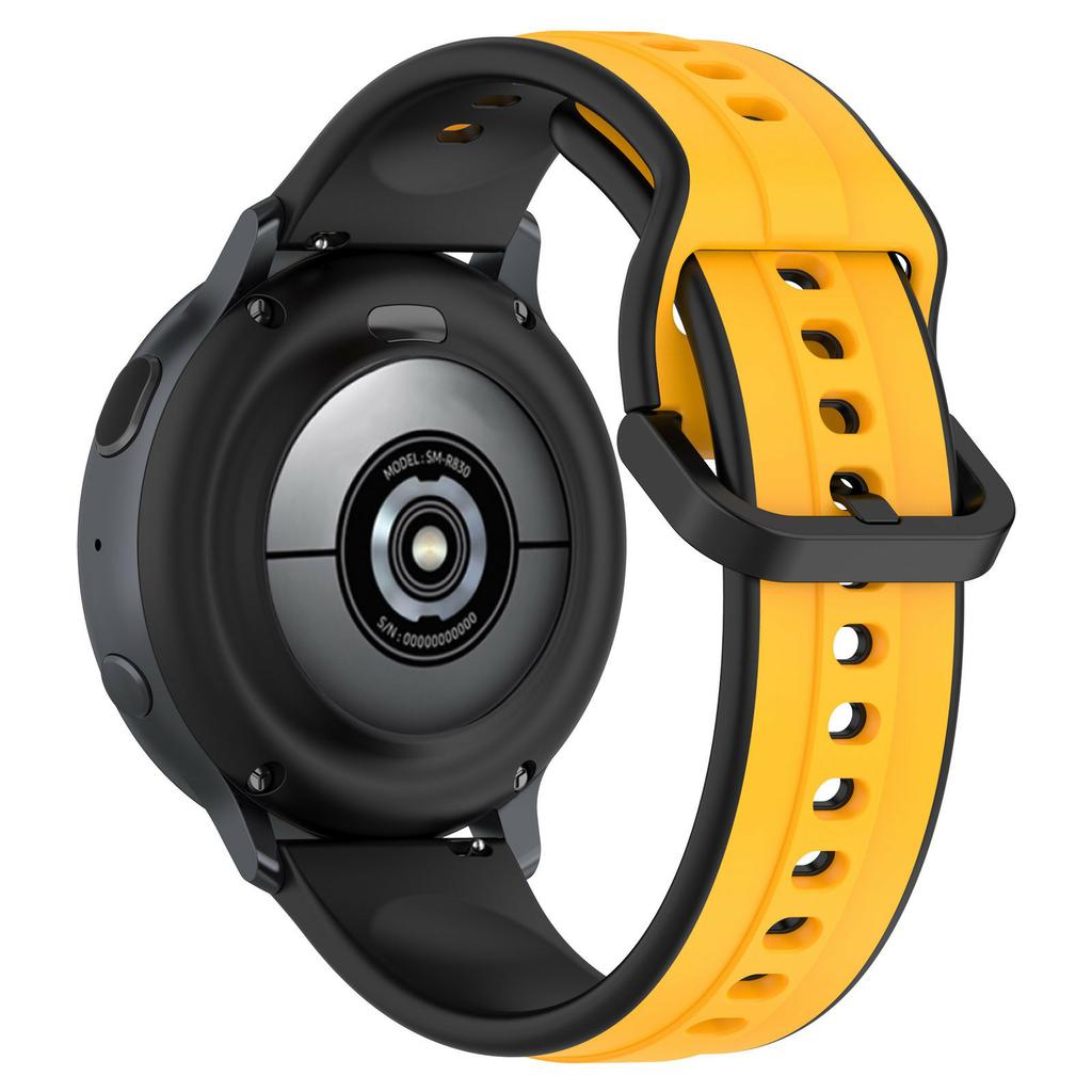 KALEBOL 20mm Silicone Watch Strap for Samsung Galaxy Watch6 Classic 47mm/43mm/Huawei Watch GT 3 Pro 43mm Dual Color Wrist Band