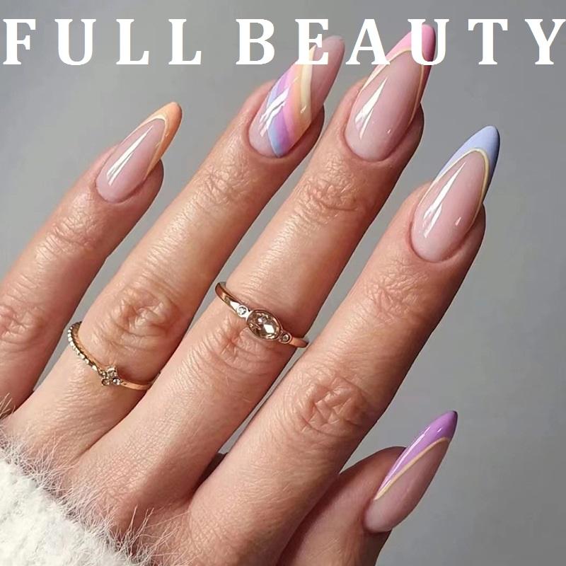 1 Box Detachable Ballerina False Nails Wearable Fake Nails Cat Eye Nail Tips Manicure Tool Press On Nails