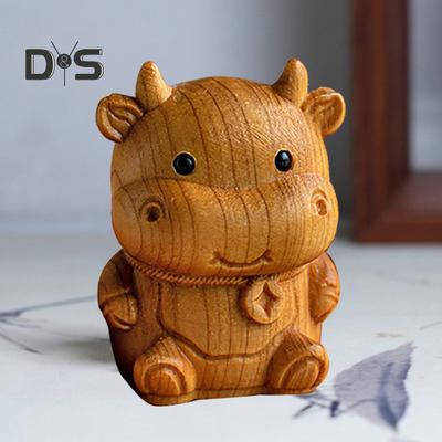 Zodiac Animal Figurine Handcrafted Wood Chinese Zodiac Signs Multifunctional Mini Zodiac Table Decoration Gift for Zodiac Enthusiasts