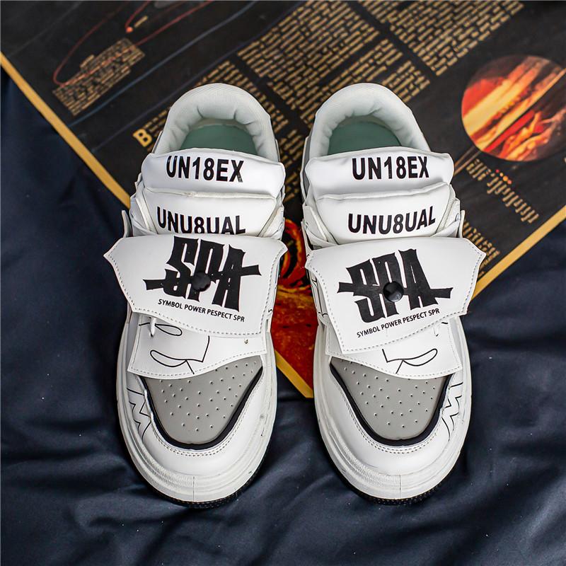 Men Vulcanized Sneakers Shoes Tennis Sports PU Slip-On Mix Color Good Quality Skateboarding Walking Shoes Casual Shoe For Male