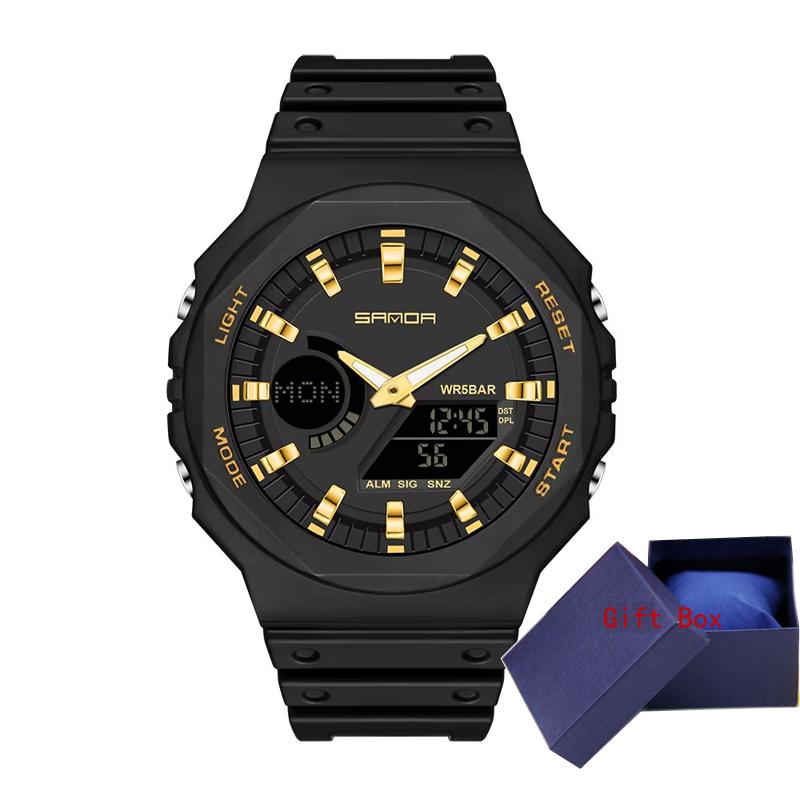 Sanda New Casual Men's Watches 50m Waterproof Sport Quartz Watch For Male Wristwatch Digital G Style Shock Relogio M