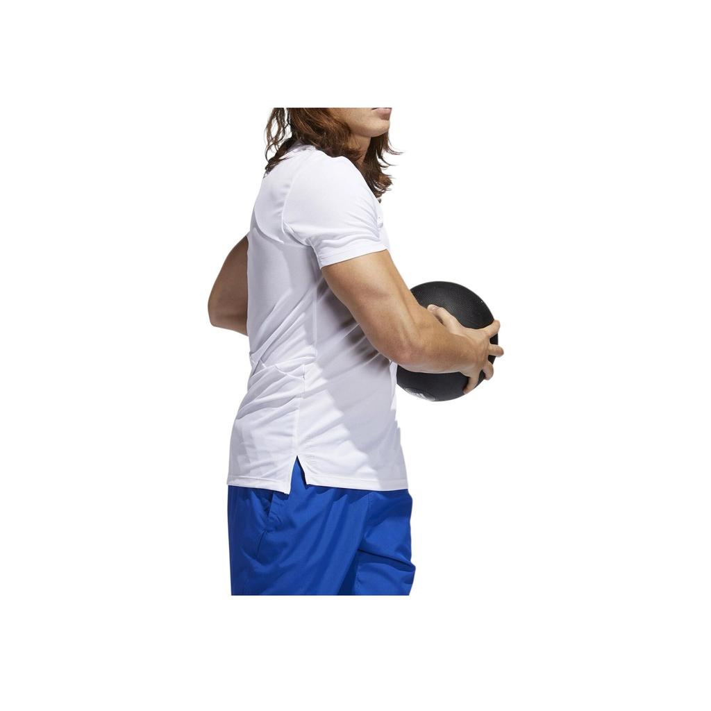 Adidas Sports Fitness Crew Neck Short Sleeve T-Shirt Men Tops White GL7297