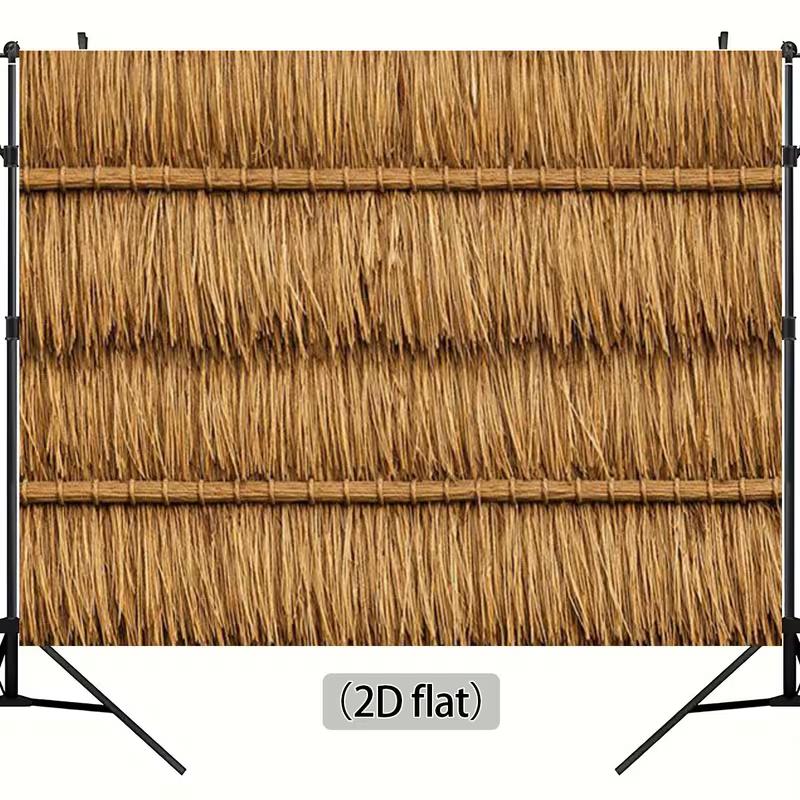 2D Natural Thatch Backdrop for Boho, Tribal and Summer Vibe Photography