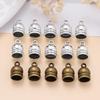 10Pcs/lot Necklace End Crimp Bead Leather End Caps Cord Cover Necklace Bracelet End Tip Cap DIY Jewelry Making Finding
