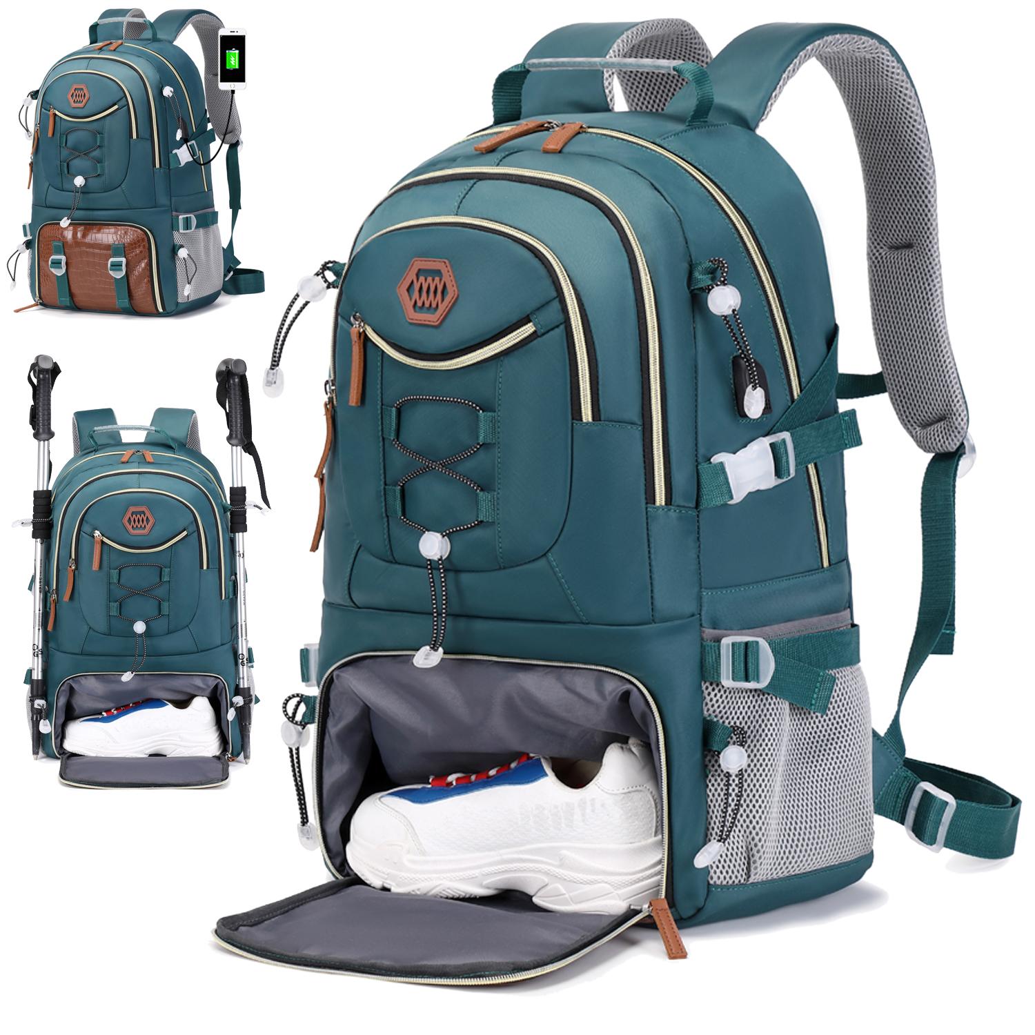 

Рюкзак для походов, кемпинга, путешествий, мужской и женский рюкзак, водонепроницаемая альпинистская сумка объемом 40 л, вмещает ноутбук с диагональю 17 дюймов. 17 Inches