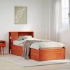 VidaXL Bed Frames Without Mattress Wax Brown 100x200cm Solid Pine Wood, Bed, Solid Wood Bed Frame, Bedroom Furniture 3323433