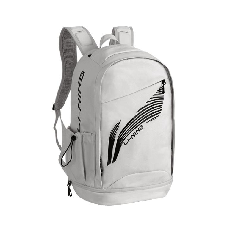 Li Ning Men's White/Black Polyester Backpack Regular Unisex & Abst403-2