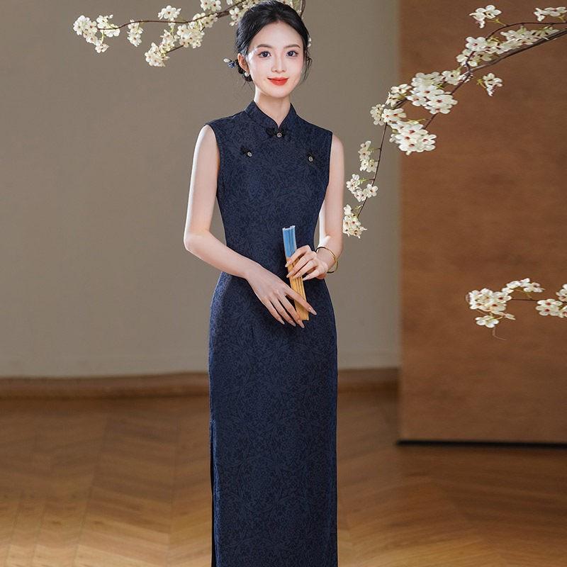 Womens Sleeveless Qipao Dress Long Vintage Chinese Style Daily Wear 2026