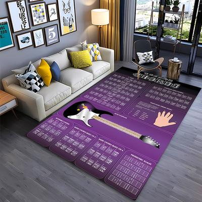 Music Basic Guitar Chord Theory Chart Piano Rugs,Rugs Living Room Tapete for Bedroom Sofa Doormat Decor,Kids Non-slip Floor Mat