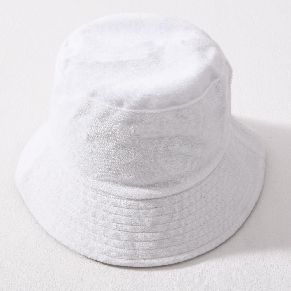 

Simple Terry Cloth Towel Bucket Hat Spring Autumn Outdoor Panama Sun Fisherman Hat Unisex Candy Pure Color Fashion Cap