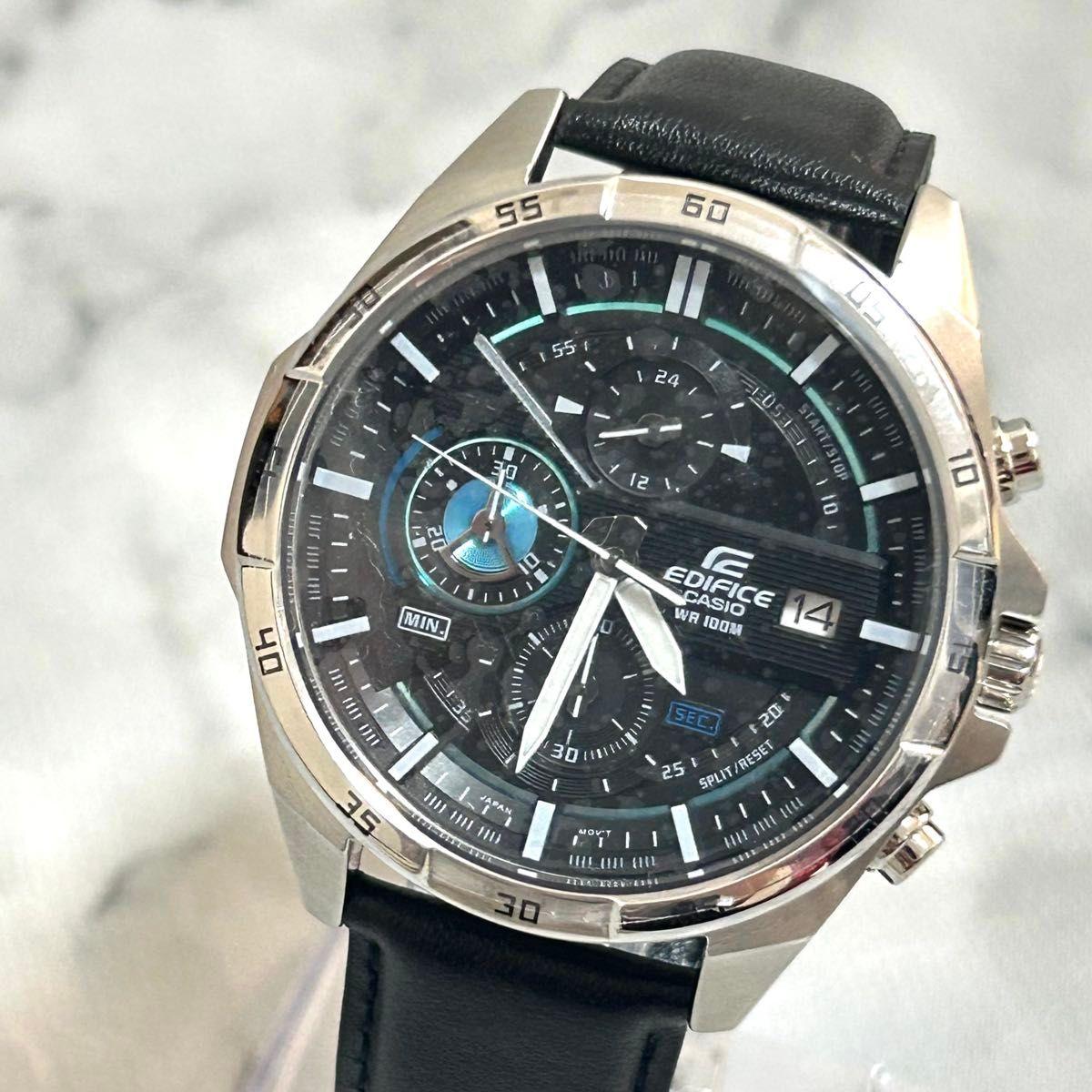 New and unused CASIO EDIFICE Chronograph Watch Leather Belt