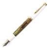Excellent PERIKAN Fountain Pen Souverene M400 White Tortoise 14K Mens Used