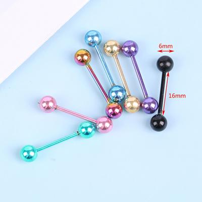 7 Pcs/Set The Plating Color Steel Stainless Steel Rod Tongue Nailed Double Ball