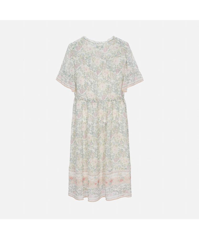 THURSDAY ISLAND Flower Border Frill Dress_T254Mop345W