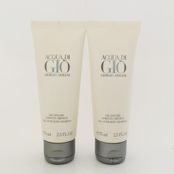Giorgio Armani Acqua Di Gio Szampon do ciała i włosów Żel pod prysznic 150ml (2 x 75 ml)