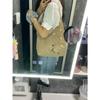 Cute cat bucket bag New cartoon canvas bag Casual versatile large-capacity commuter shoulder bag