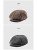 Yangguan/ZLEEVO Unisex Autumn/Winter Newsboy Cap - British Retro Style, Octagonal Design, Painter's Large Head Fit.