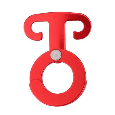 Camping Rope Hanging Hook Aluminum Alloy Self Lock T Ring Rope Hanger for Tent Camping Hiking Backpacking Outdoor