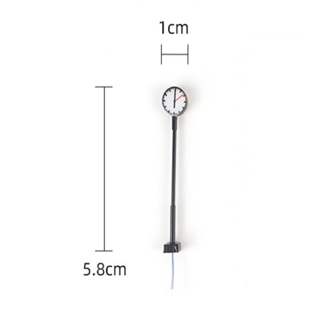 Brandneues Modell-Licht-Plattform-Uhr-Lampen-Geschenk-HO-Maßstab-Kit-Metall-Modelleisenbahn