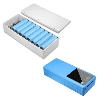 16x18650 Battery Holder Type-C Double USB Output for Phone Tablet Battery Charging Case with LED(Battery Not Included)