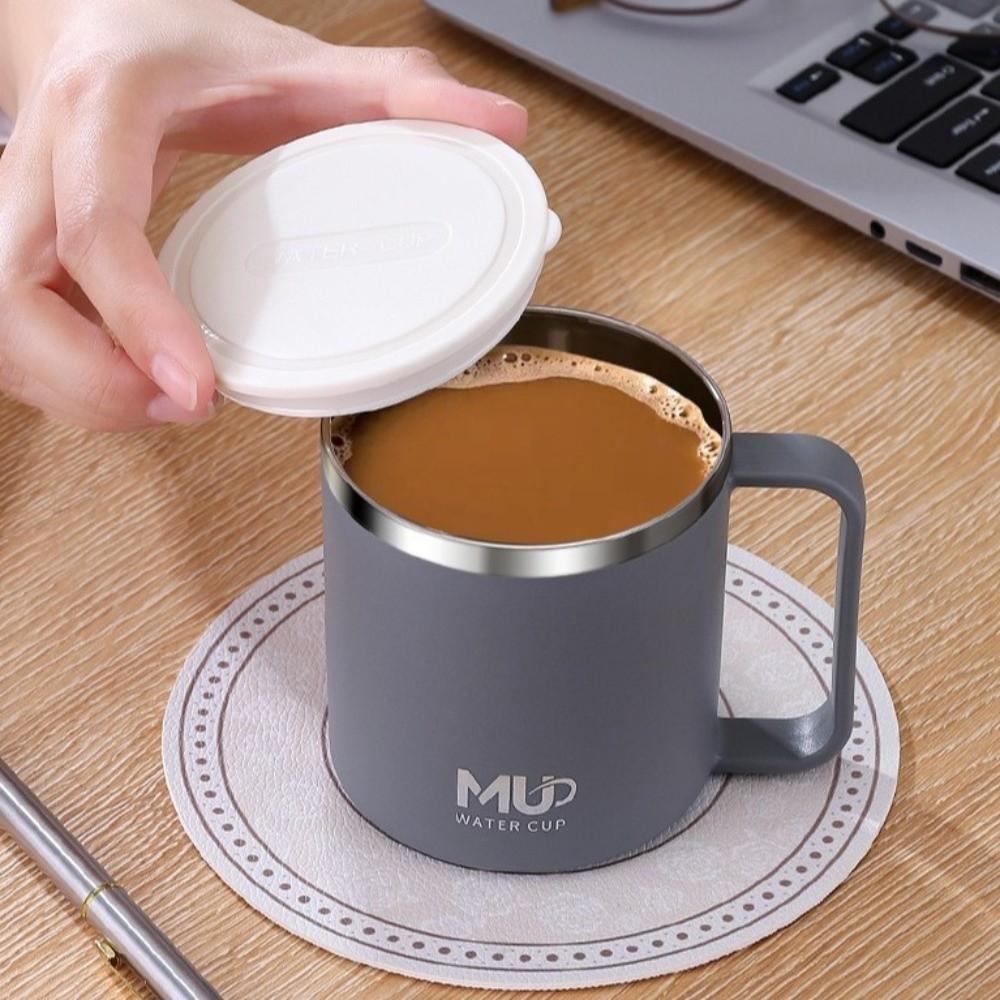 Anti Scalding Handle Insulated Drinking Cup Reusable Milk Tea Cup Thermal Mug  Students Water Cup