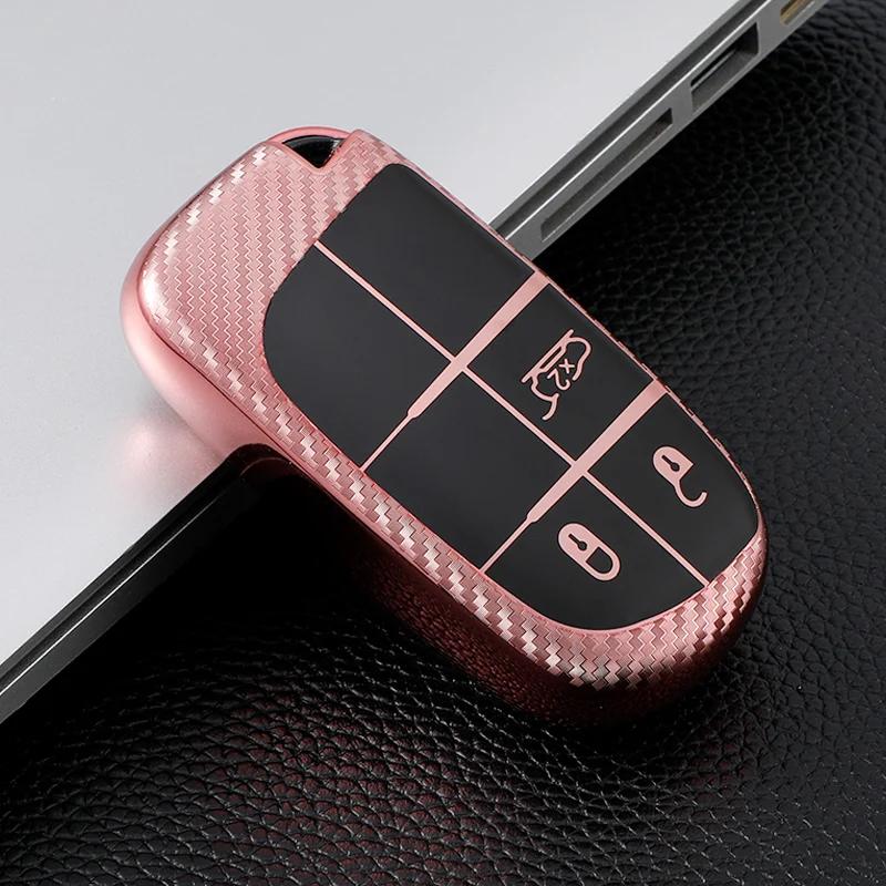 Car Smart Key Cover Case Fob Bag Keychain for Jeep Renegade Compass Frand Cherokee Dodge Journey Charger Chrysler 200 300 300C