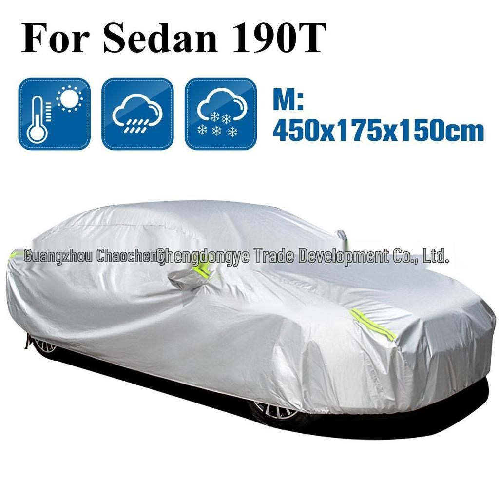 190T Thickened Car Umbrella: Rain, Snow, Dust, and Sun Protection Cover