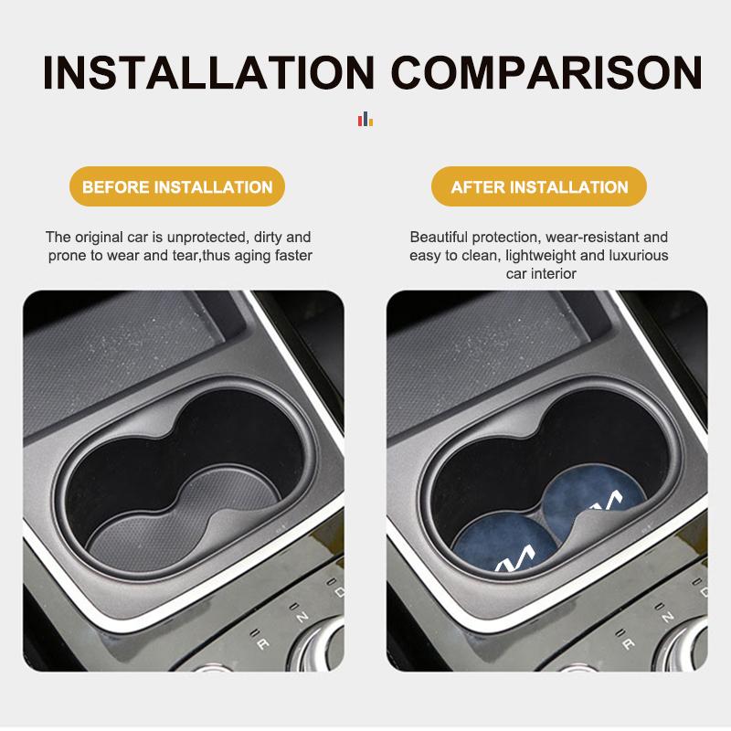 For KIA Suede Car Coaster Water Cup Drink Holder Anti-Slip Pad Cerato Soul Venga Forte Spectra Sedona Niro Cadenza