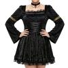 Women's Gothic Lace Devil Costume Dress for Halloween