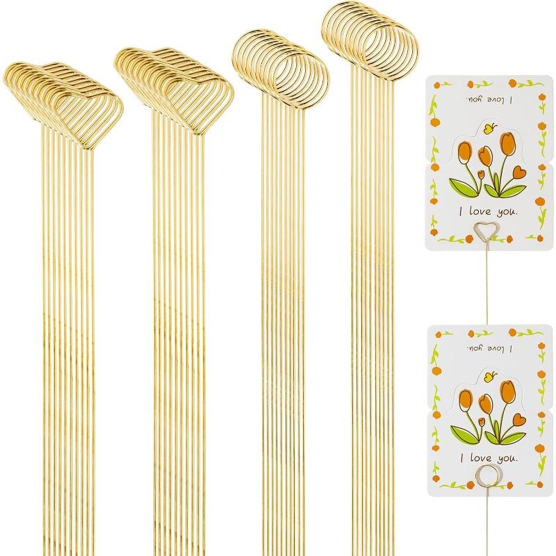 

40Pcs Floral Card Holder Picks,, 12 Inch Suitable for DIY Holder Cake Topper, Sticks for Flower Bouquet 40pcs
