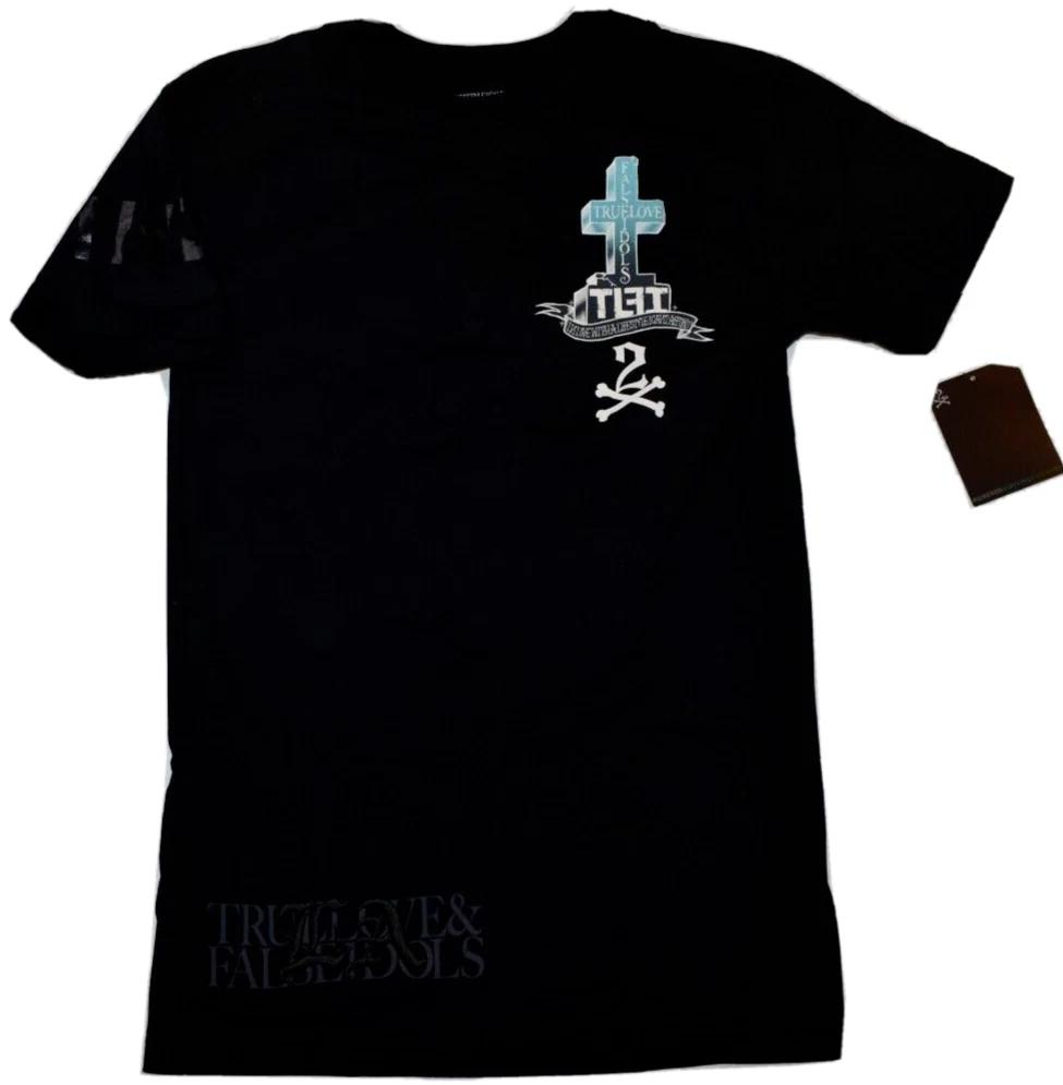 

True Love & False Idols Мужская рубашка TLFI Breakwater Cross & Palms Новая с бирками S,M,2XL,3XL S