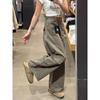 Plus Size Retro High-Waist Slimming Jeans for Pear-Shaped Women - Autumn Straight Wide Leg Pants