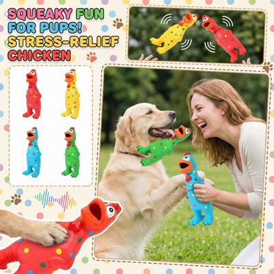 Brinquedo para Animal de Estimação Frango de Látex Pintado Cão Brinquedo Barulhento Interativo Alívio do Estresse Frango Gritante Brinquedo para Cão