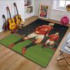 Soccer Anime Celebration Patterned Carpet, Non Slip Mat Suitable for Living Room and Bedroom Sofas