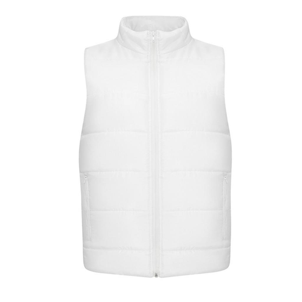 Men's Casual Solid-color Stand-up Collar Cotton-padded Jacket, Sleeveless Light And Warm Cotton-padded Jacket