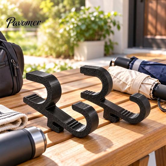 Auto Trunk Organizer Hooks 2Pcs Car Umbrella Hook, 3D Printed SUV Cargo Hooks, Vehicle No‑Drill Rear Hatch Storage Hanger for Hanging Bags,