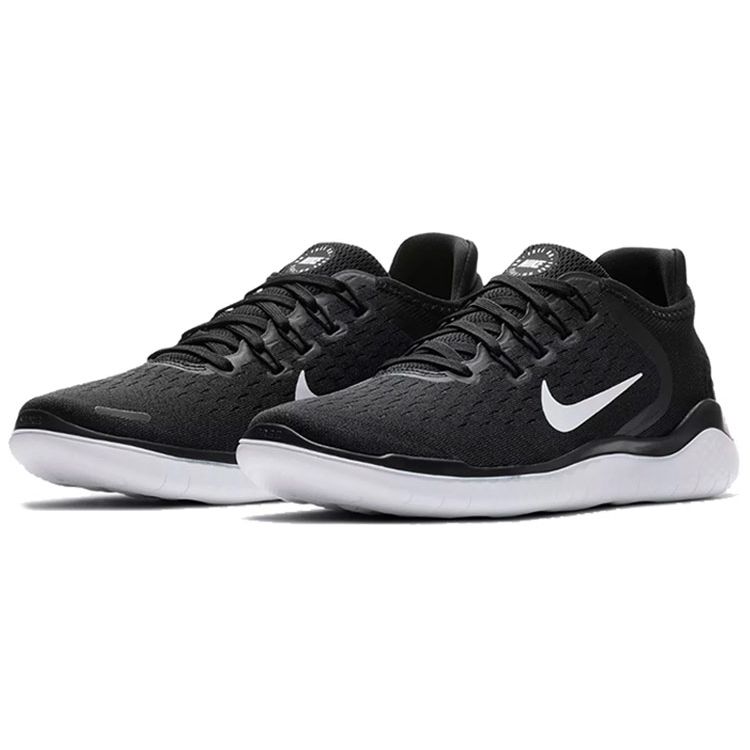 Nike Free RN 2018 Čierne Dámske Tenisky Biele 942837-001
