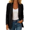 Women's Long Sleeve Button Front Lapel Jacket