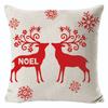 New Christmas Linen Pillow Cover Simple Sofa Pillow Home Printed Cushion Cover