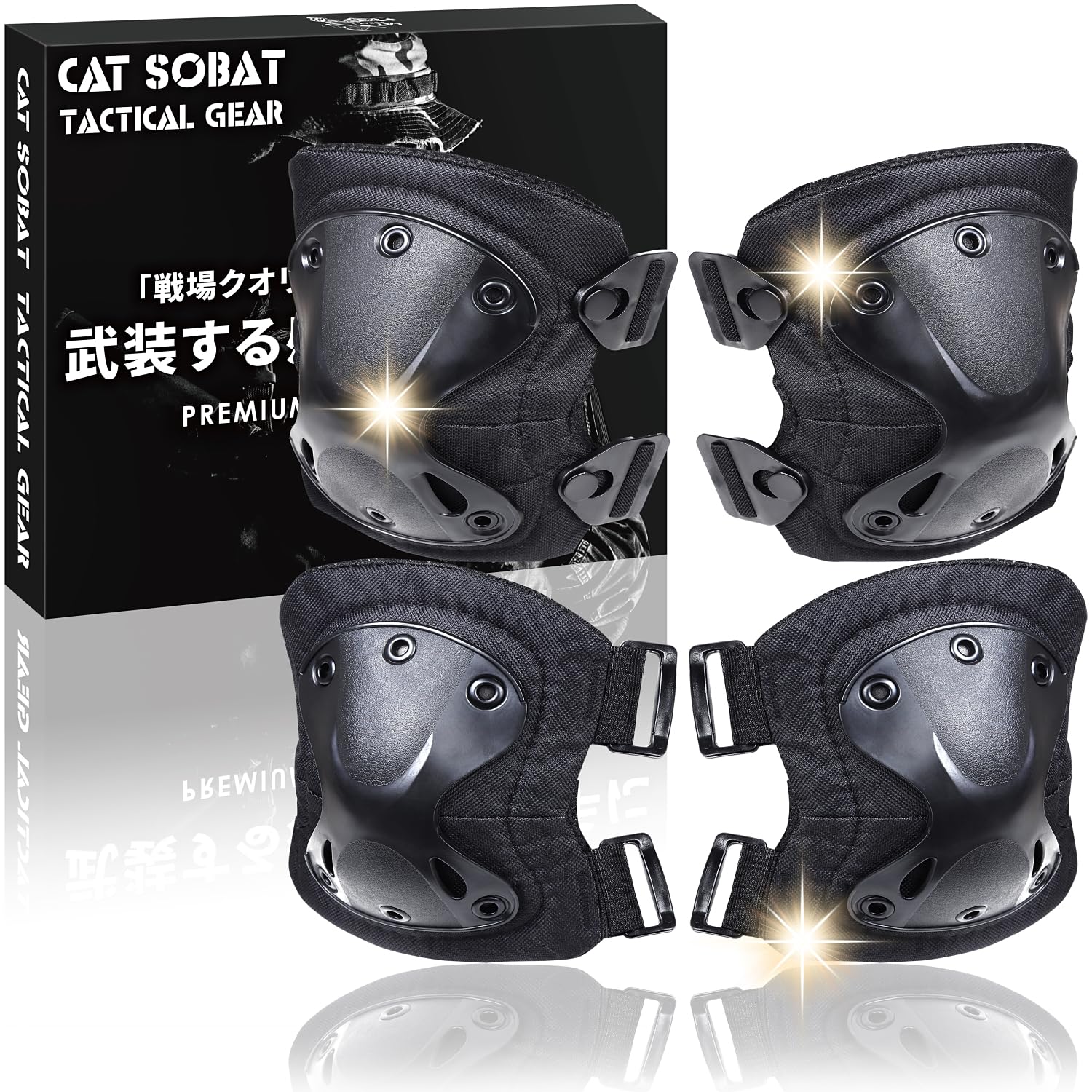 

Model Airsoft Protective Knee Elbow Knee Elbow Tactical Gear [Supervised 4-Piece Set] Gear Pads, Pads, Pads, Pads, Sports, Outdoors, SWAT, Cosplay,