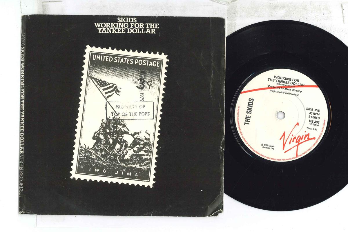 

7inch Record SKIDS - Working For The Yankee Dollar VS306 VIRGIN 1979 UK Rock Used