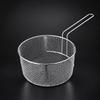 Easy-Draining Round Stainless Steel Frying Basket Food-Grade Kitchen Accessory