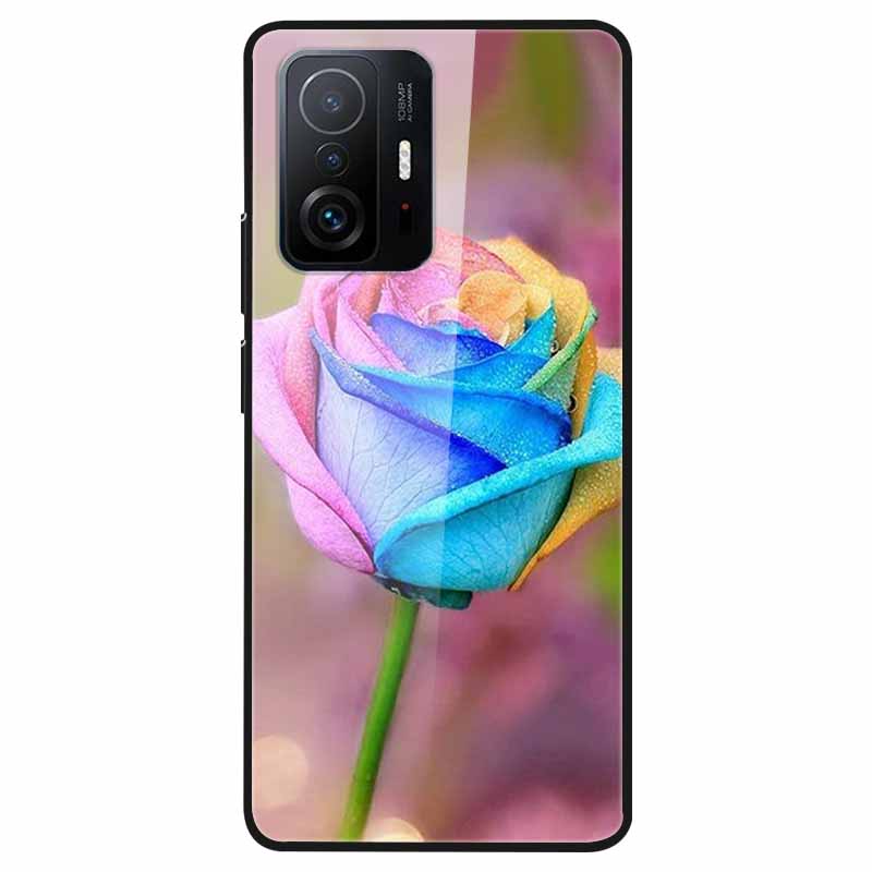 For Xiaomi 11T Tempered Glass Case Soft Bumper Hard Funda For Xiaomi mi 11T Pro Phone Case 11 T 11T Pro 11TPro Back Cover Shells