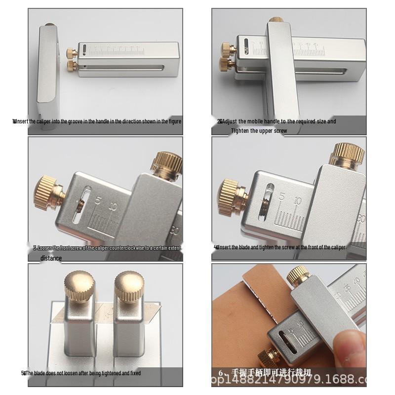 Aluminum Alloy Mini Belt Strip Cutter for Vegetable Tanned Leather