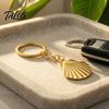 Shell Purse Accessories Alloy Beach Keychain, Shape Metal Key Anti-oxidation Keychain Ring, Handbags Backpacks Decorative Car Chain Heavy Duty Ring